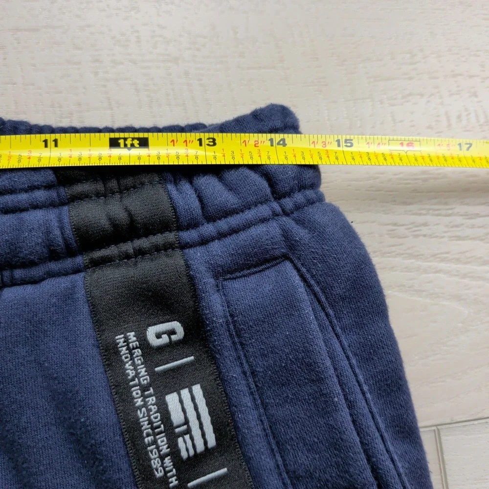 G Star Raw Jogger Sweatpants Mens S‎ Navy Blue Drawstring Side Tape Logo